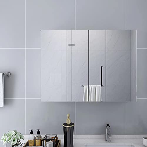 UJCHVHN Artikel-Badezimmer-Spiegelschrank, weiß, 80 x 15 x 60 cm, MDF, Schränke & Aufbewahrung, Waschtischunterschrank, Badezimmer-Waschtischunterschrank von UJCHVHN