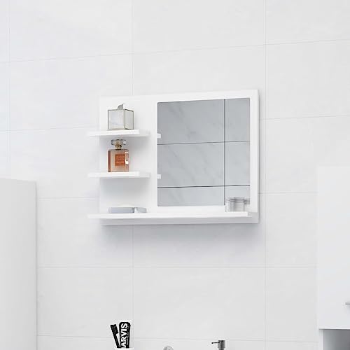 UJCHVHN Artikel-Badezimmerspiegel, weiß, 60 x 10,5 x 45 cm, Holzwerkstoff, Schränke und Aufbewahrung, Waschtischunterschrank, Badezimmer-Waschtischunterschrank von UJCHVHN