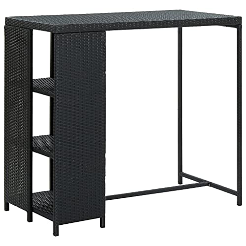 UJCHVHN Artikel-Bar-Tisch mit Ablage, schwarz, 120 x 60 x 110 cm, Poly-Rattan, Tische, Küchen- und Esszimmertische UJCHVHN Artikel-Bar-Tisch mit Ablage, schwarz, 120 x 60 x 110 cm, Poly-Rattan, Tische, Küchen- und Esszimmertische von UJCHVHN