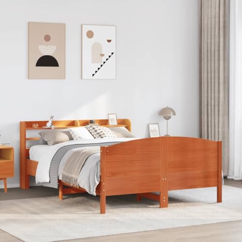 UJCHVHN Artikel-Bettgestell ohne Matratze Wax Braun 140x190 cm Kiefer Massivholz Betten & Zubehör Betten & Bettrahmen UJCHVHN Artikel-Bettgestell ohne Matratze Wax Braun 140x190 cm Kiefer Massivholz Betten & Zubehör Betten & Bettrahmen von UJCHVHN
