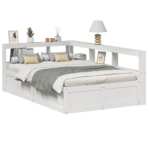 UJCHVHN Artikel-Bookcase Bett ohne Matratze Weiß 160x200cm Massivholz Kiefer Betten & Zubehör Betten & Bettrahmen UJCHVHN Artikel-Bookcase Bett ohne Matratze Weiß 160x200cm Massivholz Kiefer Betten & Zubehör Betten & Bettrahmen von UJCHVHN