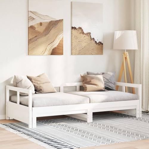UJCHVHN Artikel-Tagesbett ohne Matratze weiß 90x190 cm Kiefer Massivholz Betten & Zubehör Betten & Bettgestell UJCHVHN Artikel-Tagesbett ohne Matratze weiß 90x190 cm Kiefer Massivholz Betten & Zubehör Betten & Bettgestell von UJCHVHN