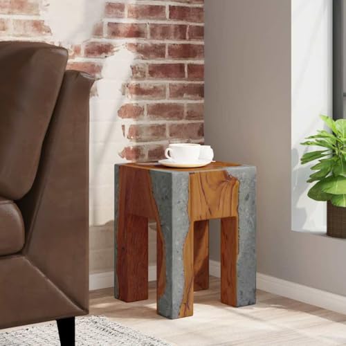UJCHVHN Artikelhocker aus massivem Teakholz und Harz, Stühle, Klappstühle und Hocker von UJCHVHN