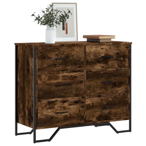 UJCHVHN Artikelkommode aus geräucherter Eiche, 91 x 35,5 x 74,5 cm, Holzwerkstoff, Schränke und Aufbewahrung, Kommode von UJCHVHN
