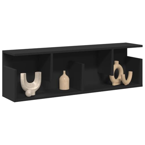 UJCHVHN Artikelwandschrank, 100 x 20 x 30 cm, schwarz, Holzwerkstoff, Regal, Wandregale & Leisten UJCHVHN Artikelwandschrank, 100 x 20 x 30 cm, schwarz, Holzwerkstoff, Regal, Wandregale & Leisten von UJCHVHN