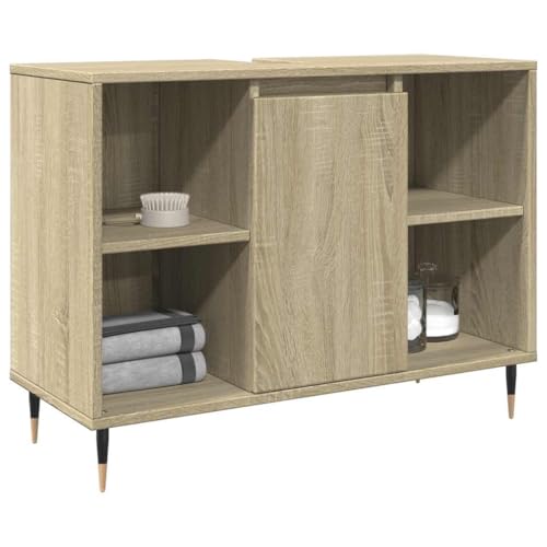 UJCHVHN Badschrank Sonoma Eiche 80x33x60 cm Holzwerkstoffe Badezimmersets von UJCHVHN