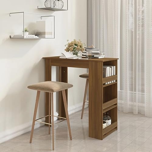 UJCHVHN Bartisch mit Ablagefläche Eiche Braun 102 x 50 x 103,5 cm von UJCHVHN