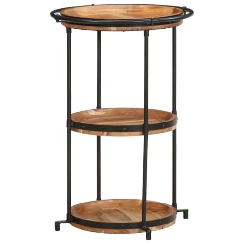 UJCHVHN Beistelltisch Ø55x83cm Massivholz Akazie Tische Akzenttische Beistelltische UJCHVHN Beistelltisch Ø55x83cm Massivholz Akazie Tische Akzenttische Beistelltische von UJCHVHN