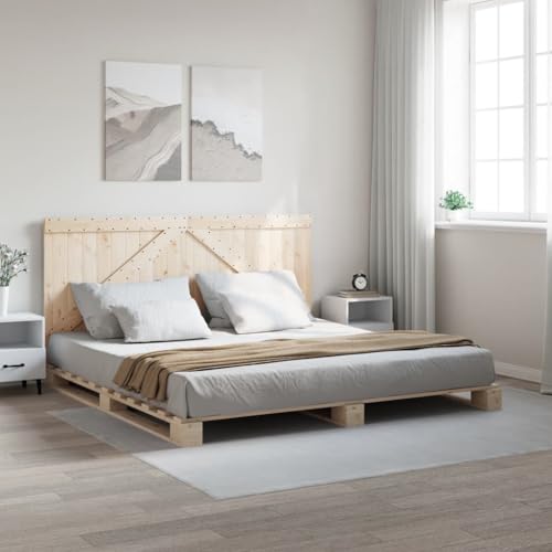 UJCHVHN Bettgestell ohne Matratze mit Kopfteil 200x200 cm Massivholz Betten & Zubehör Betten & Bettrahmen UJCHVHN Bettgestell ohne Matratze mit Kopfteil 200x200 cm Massivholz Betten & Zubehör Betten & Bettrahmen von UJCHVHN