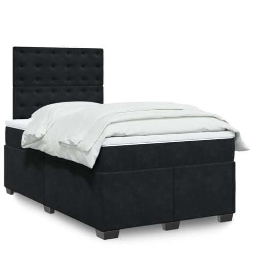 UJCHVHN Boxspringbett mit Matratze Schwarz 120x200 cm VelvetBeds & Zubehör Betten & Bettrahmen UJCHVHN Boxspringbett mit Matratze Schwarz 120x200 cm VelvetBeds & Zubehör Betten & Bettrahmen von UJCHVHN