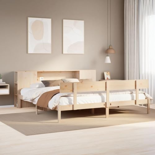 UJCHVHN Bücherregal Bett ohne Matratze 180x200 cm Super King Massivholz Kiefer Betten & Zubehör Betten & Bettrahmen UJCHVHN Bücherregal Bett ohne Matratze 180x200 cm Super King Massivholz Kiefer Betten & Zubehör Betten & Bettrahmen von UJCHVHN