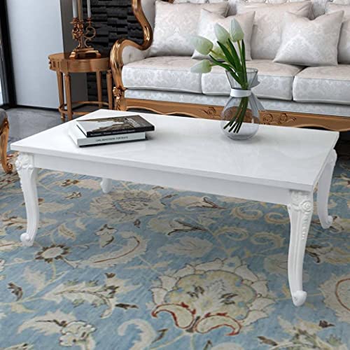 UJCHVHN Couchtisch, 115 x 65 x 42 cm, Hochglanz, Weiß, Akzenttische, Couchtische UJCHVHN Couchtisch, 115 x 65 x 42 cm, Hochglanz, Weiß, Akzenttische, Couchtische von UJCHVHN