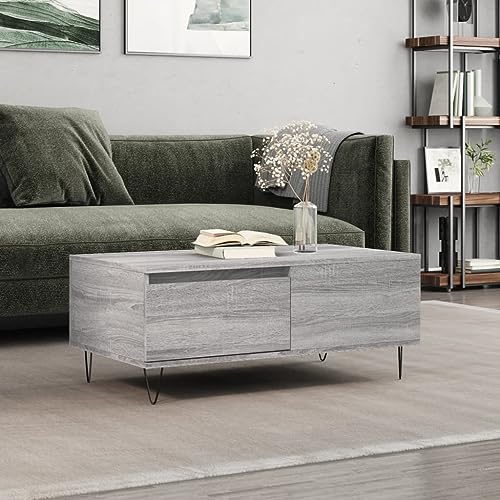 UJCHVHN Couchtisch, Grau, Sonoma, 90 x 50 x 36,5 cm, Holztische, Akzenttische, Couchtische UJCHVHN Couchtisch, Grau, Sonoma, 90 x 50 x 36,5 cm, Holztische, Akzenttische, Couchtische von UJCHVHN