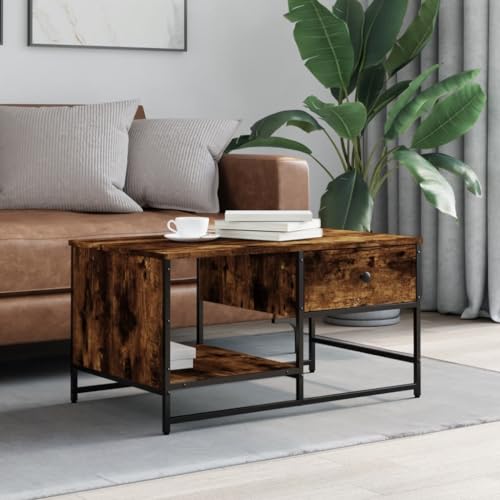 UJCHVHN Couchtisch, Raucheiche, 85,5 x 51 x 45 cm, Holzwerkstoff, Akzenttische, Couchtische UJCHVHN Couchtisch, Raucheiche, 85,5 x 51 x 45 cm, Holzwerkstoff, Akzenttische, Couchtische von UJCHVHN