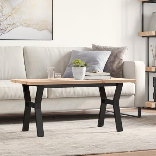 UJCHVHN Couchtisch Y-Rahmen 100x50x45,5cm Massivholz Kiefer und Stahl Tische Küchen- & Esszimmertische UJCHVHN Couchtisch Y-Rahmen 100x50x45,5cm Massivholz Kiefer und Stahl Tische Küchen- & Esszimmertische von UJCHVHN