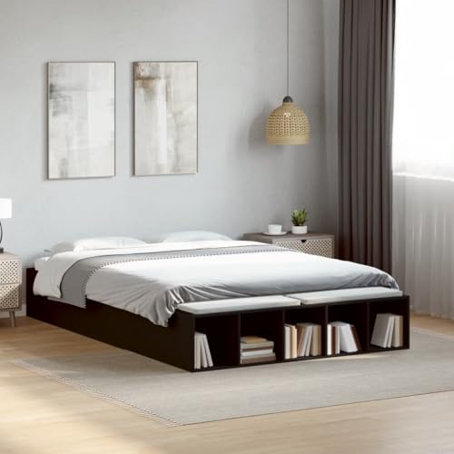 UJCHVHN Einzelbettgestell ohne Matratze schwarz 120x190 cm kleines Doppelbett Betten & Zubehör Betten & Bettrahmen UJCHVHN Einzelbettgestell ohne Matratze schwarz 120x190 cm kleines Doppelbett Betten & Zubehör Betten & Bettrahmen von UJCHVHN
