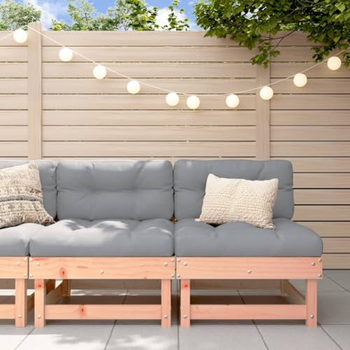 UJCHVHN Garten-Mittelsofas, 2 Stück, Massivholz, DouglasOutdoor-Sitzgruppe, Outdoor-Sitzgruppe, Sektionalsofa-Einheiten von UJCHVHN