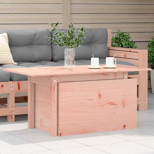 UJCHVHN Gartentisch 100 x 50 x 75 cm Massivholz DouglasOutdoor Sitzgruppe Outdoor Sektionalsofa Einheiten von UJCHVHN