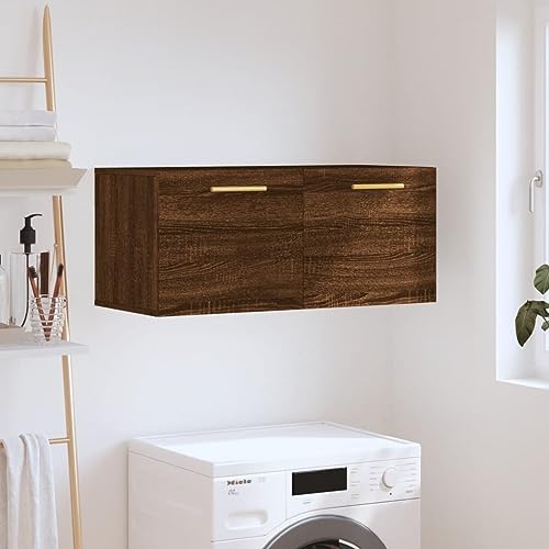 UJCHVHN Hängeschrank Braun Eiche 80 x 36,5 x 35 cm Holzschrank & Aufbewahrungsschränke & Schließfächer UJCHVHN Hängeschrank Braun Eiche 80 x 36,5 x 35 cm Holzschrank & Aufbewahrungsschränke & Schließfächer von UJCHVHN