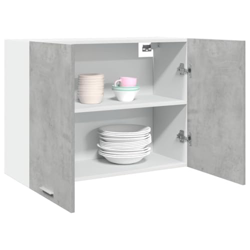 UJCHVHN Hängeschrank Lyon Betongrau 80x31x60 cm Holzschrank Schrank & Aufbewahrung Küchenschränke von UJCHVHN