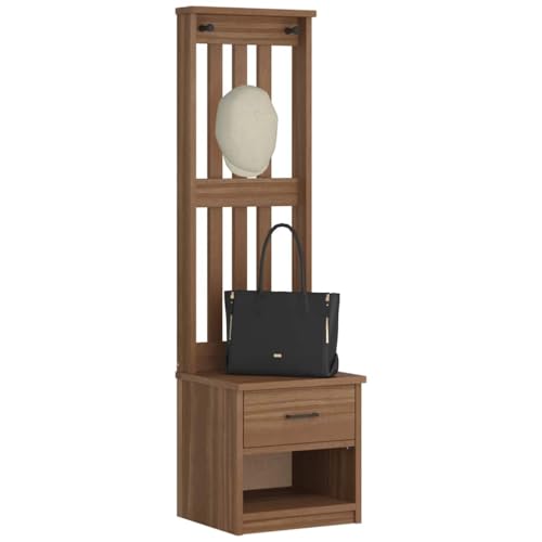 UJCHVHN Hall Tree Sandens Sitzbänke aus massivem Kiefernholz, 45 x 40 x 159,5 cm von UJCHVHN