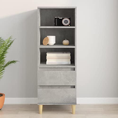 UJCHVHN Highboard Betongrau 40x36x110 cm Holzschrank & Lagerbuffets & Sideboards UJCHVHN Highboard Betongrau 40x36x110 cm Holzschrank & Lagerbuffets & Sideboards von UJCHVHN