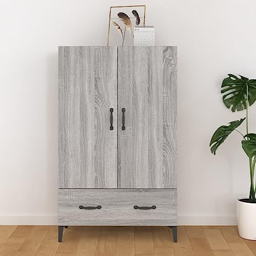 UJCHVHN Highboard Grau Sonoma 70x31x115 cm Holzschrank & Aufbewahrungsbuffets & Sideboards von UJCHVHN