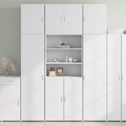 UJCHVHN Highboard Weiß 80 x 42,5 x 249 cm Holzschränke & Aufbewahrungsbuffets & Sideboards UJCHVHN Highboard Weiß 80 x 42,5 x 249 cm Holzschränke & Aufbewahrungsbuffets & Sideboards von UJCHVHN