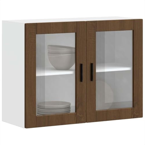 UJCHVHN Item-Küchen-Hängeschrank mit Glastür, Porto Braun Eiche, Schränke & Aufbewahrung, Küchenschränke von UJCHVHN