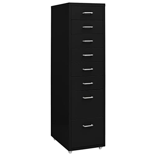 UJCHVHN Item-Mobile Aktenschrank, schwarz, 28 x 41 x 109 cm, Metall, Schränke & Aufbewahrung, Aktenschränke von UJCHVHN