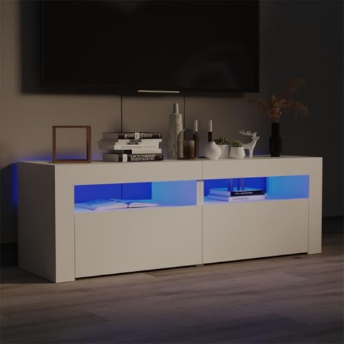 UJCHVHN Item-TV-Schrank mit LED-Leuchten Weiß 120x35x40 cm Entertainment Center & TV-Ständer UJCHVHN Item-TV-Schrank mit LED-Leuchten Weiß 120x35x40 cm Entertainment Center & TV-Ständer von UJCHVHN