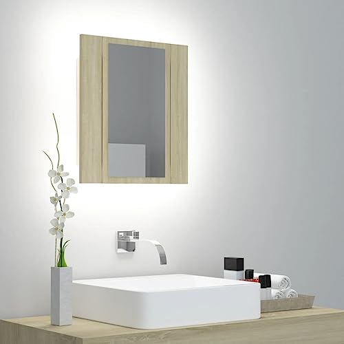 UJCHVHN LED Badspiegelschrank Sonoma Eiche 40x12x45cm AcrylSchränke & Aufbewahrung Waschtischunterschrank Badezimmer Waschtischunterschrank UJCHVHN LED Badspiegelschrank Sonoma Eiche 40x12x45cm AcrylSchränke & Aufbewahrung Waschtischunterschrank Badezimmer Waschtischunterschrank von UJCHVHN