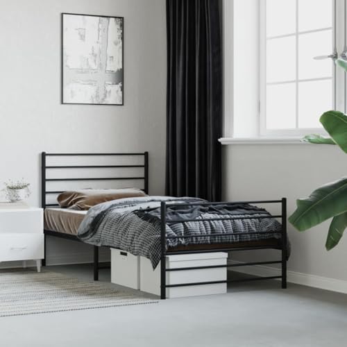 UJCHVHN Metallbettrahmen ohne Matratze mit Fußteil schwarz 80x200cmBetten & Zubehör Betten & Bettrahmen UJCHVHN Metallbettrahmen ohne Matratze mit Fußteil schwarz 80x200cmBetten & Zubehör Betten & Bettrahmen von UJCHVHN
