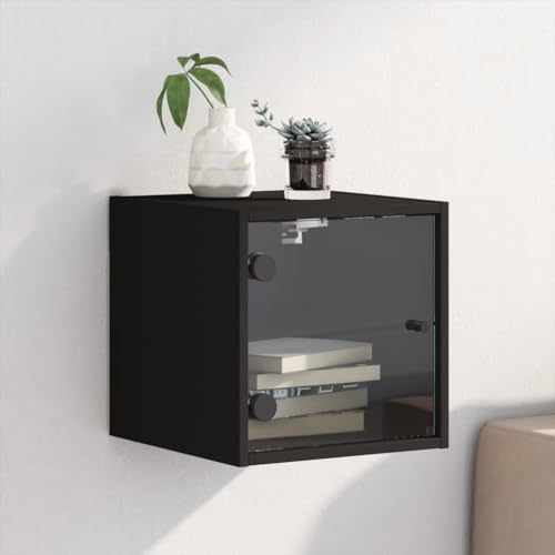 UJCHVHN Nachtschrank mit Glastür Schwarz 35x37x35cmTische Nachttische UJCHVHN Nachtschrank mit Glastür Schwarz 35x37x35cmTische Nachttische von UJCHVHN