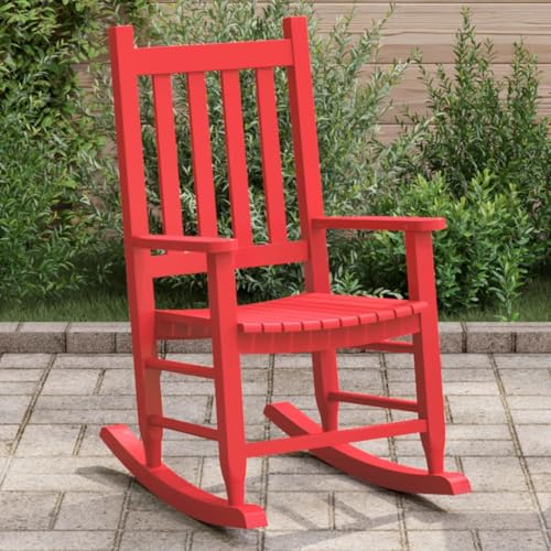 UJCHVHN Schaukelstuhl für Kinder, rotes Massivholz, Pappel, Stühle, Schaukelstühle von UJCHVHN