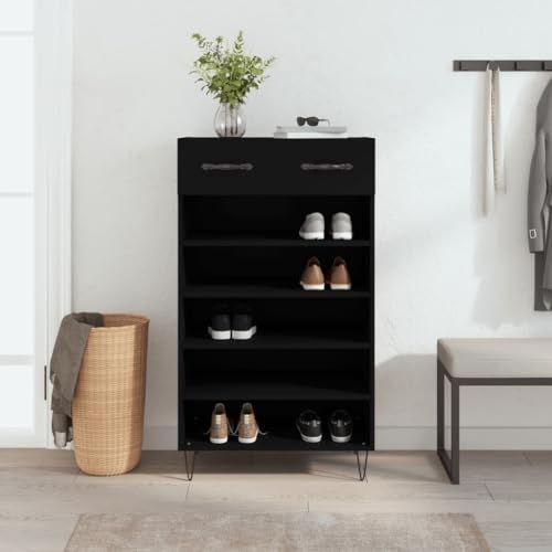 UJCHVHN Schuhschrank, Schwarz, 60 x 35 x 105 cm, Holzschrank & Aufbewahrung von UJCHVHN