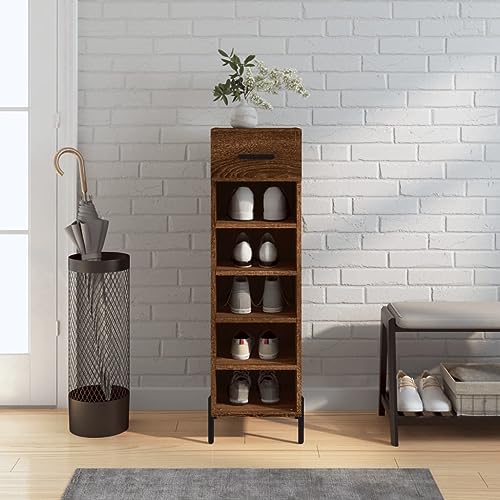 UJCHVHN Schuhschrank Braun Eiche 30x35x105 cm Holzschränke & Aufbewahrung von UJCHVHN