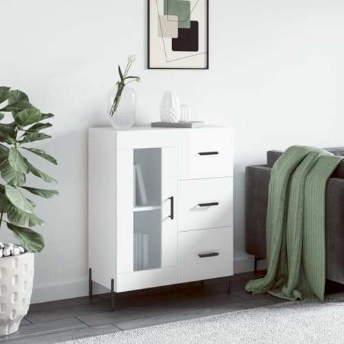 UJCHVHN Sideboard Hochglanz Weiß 69,5x34x90 cm Holzschrank & Lagerbuffets & Sideboards UJCHVHN Sideboard Hochglanz Weiß 69,5x34x90 cm Holzschrank & Lagerbuffets & Sideboards von UJCHVHN