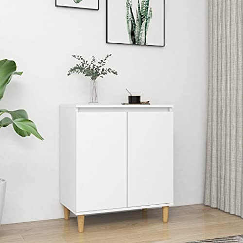 UJCHVHN Sideboard mit Massivholzbeinen, weiß, 60 x 35 x 70 cm, Holzwerkstoffschränke & Aufbewahrung, Buffets & Sideboards von UJCHVHN