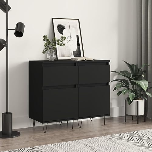 UJCHVHN Sideboards, 2 Stück, schwarz, 40 x 35 x 70 cm, Holzwerkstoffe, Schränke, Aufbewahrung, Buffets und Sideboards UJCHVHN Sideboards, 2 Stück, schwarz, 40 x 35 x 70 cm, Holzwerkstoffe, Schränke, Aufbewahrung, Buffets und Sideboards von UJCHVHN
