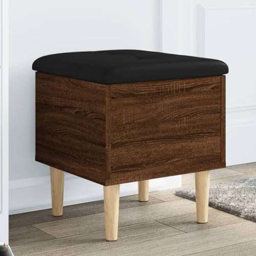 UJCHVHN Sitzbank mit Stauraum, braun, Eiche, 42 x 42 x 46 cm, Holzbänke, Aufbewahrungs- & Eingangsbänke von UJCHVHN