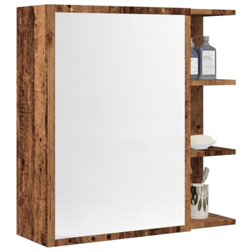 UJCHVHN Spiegelschrank Bad Old Wood 62,5x20,5x64cm Holzwerkstoff von UJCHVHN