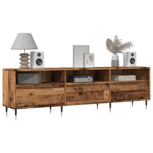 UJCHVHN TV-Schrank, Altes Holz, 150 x 30 x 44,5 cm, Holzwerkstoff, Unterhaltungszentren und TV-Ständer von UJCHVHN