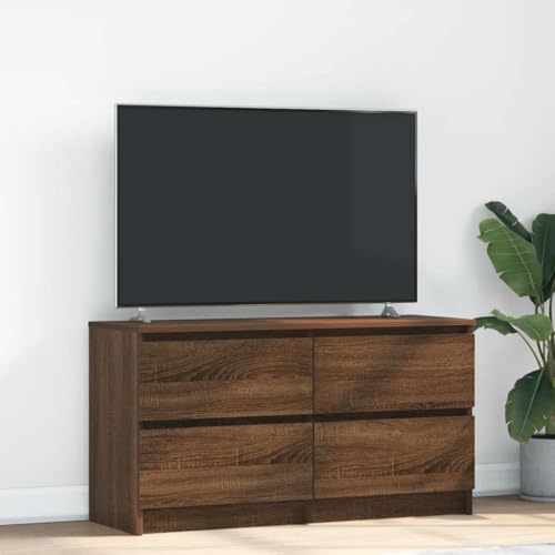 UJCHVHN TV-Schrank, Eiche, 100 x 35 x 54 cm, Holzwerkstoff, Entertainment-Center & TV-Ständer, Braun von UJCHVHN
