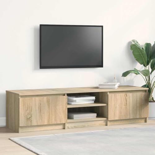UJCHVHN TV-Schrank, Sonoma-Eiche, 140 x 40 x 35,5 cm, Holzwerkstoff, Unterhaltungszentren und TV-Ständer von UJCHVHN