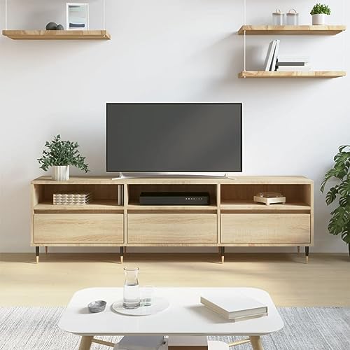 UJCHVHN TV-Schrank, Sonoma-Eiche, 150 x 30 x 44,5 cm, Holzwerkstoff, Unterhaltungszentren und TV-Ständer von UJCHVHN