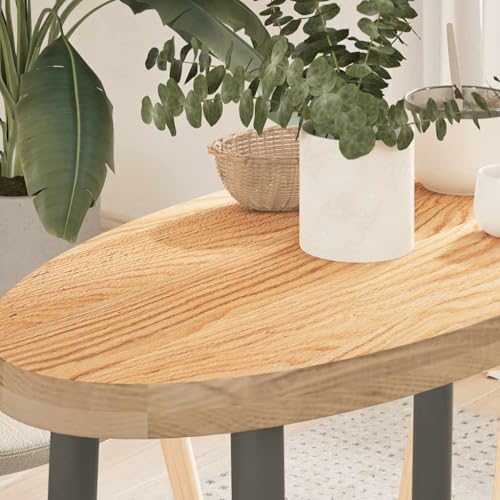 UJCHVHN Tischplatte 80x40x4cm Massivholz Eiche Oval Tischzubehör Tischplatten UJCHVHN Tischplatte 80x40x4cm Massivholz Eiche Oval Tischzubehör Tischplatten von UJCHVHN