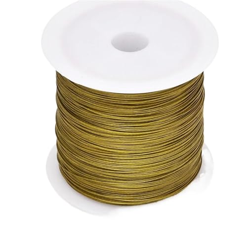 Aluminiumdraht 7 Stränge Edelstahl-Perlendraht for Auffädeln von Perlen, Basteldraht zur Schmuckherstellung, 100 m(Gold color,Color-0.45mm) von UJEDFHV