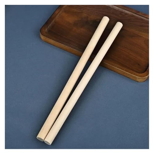 Holzstäbchen Zum Basteln 3–14 mm runde Holzstäbe for DIY Holzhandwerk Zahnrad-Sticks Pegs Sticks Herstellung von Kuchen Dübel(14x300mm-2pcs) von UJEDFHV