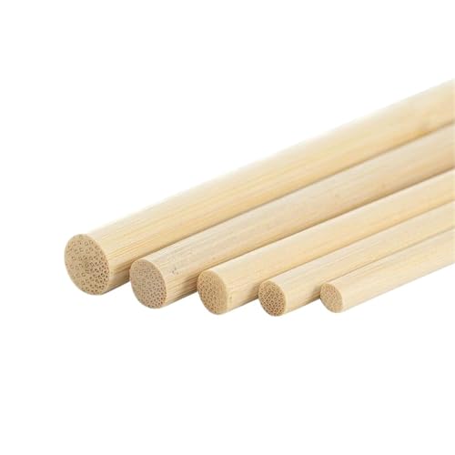 Holzstäbchen Zum Basteln 3–8 mm runde Holzstäbe, DIY, handgefertigt, Basteln, Herstellung von kleinen Holzstäben, Material(7mmx30cm-10Pcs) von UJEDFHV
